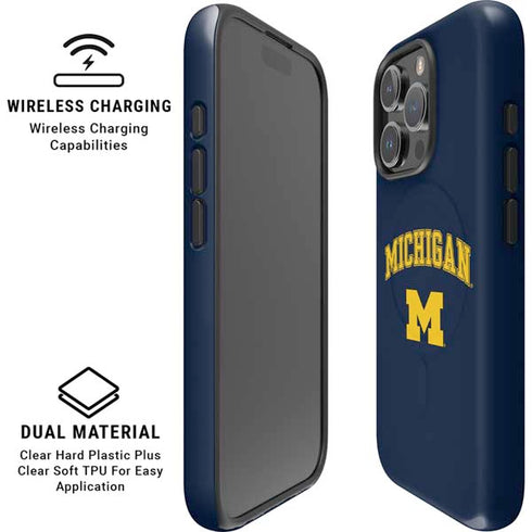 University of Michigan M iPhone 16 Pro Max Magsafe Impact Case